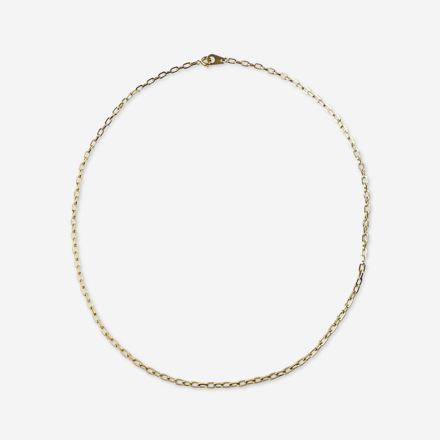 Thin gold plated blank cable chain