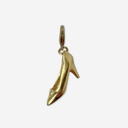 VIntage gold plated high heel shoe charm