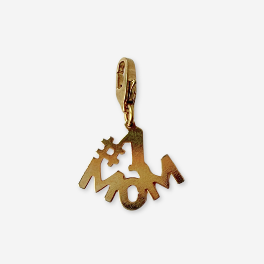 Vintage gold plated #1 Mom charm