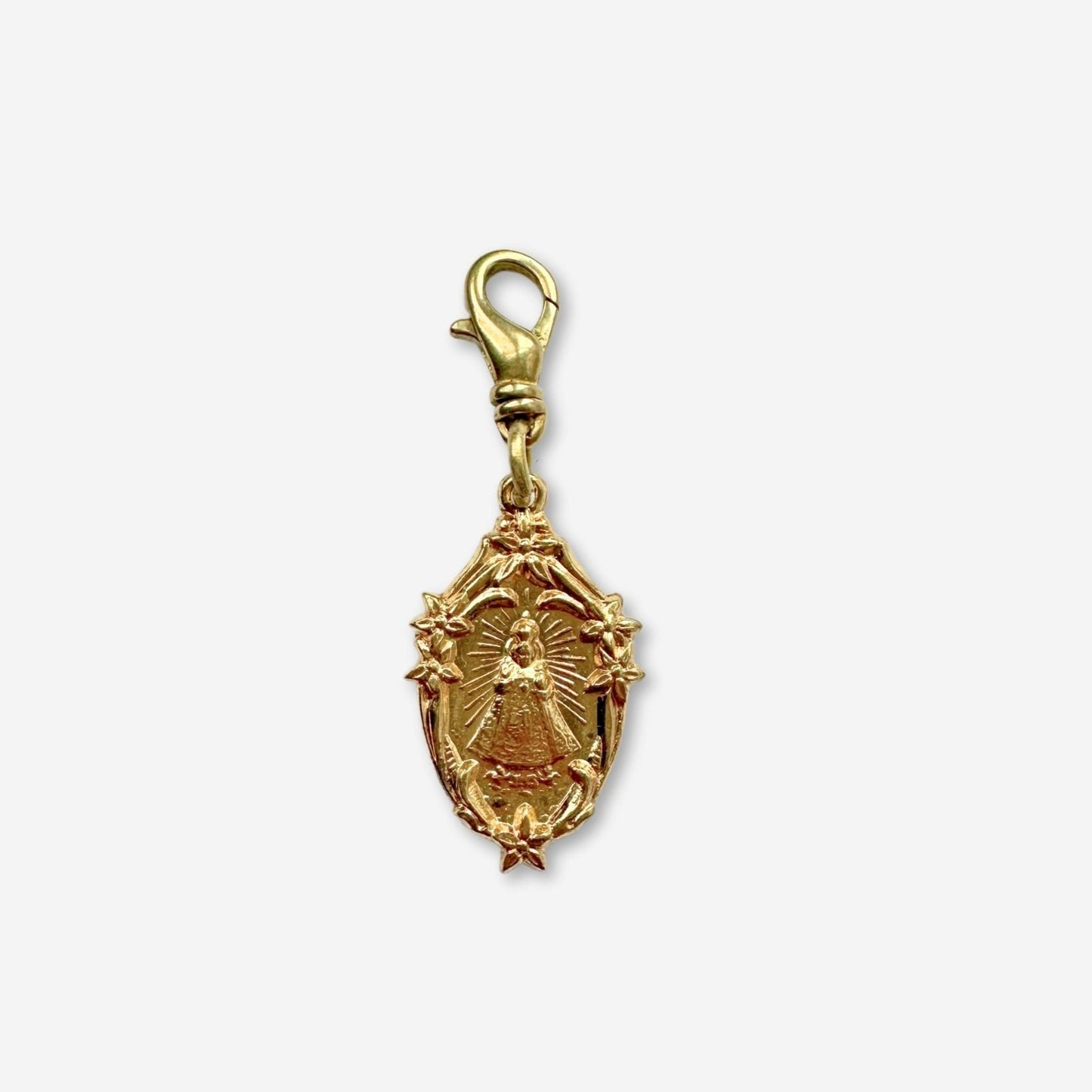 Vintage  gold tone "Infant Jesus of Prague" religious medallion charm