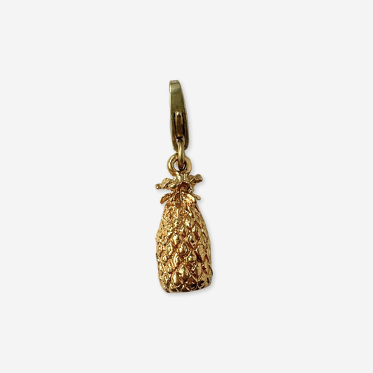 Vintage gold tone pineapple charm