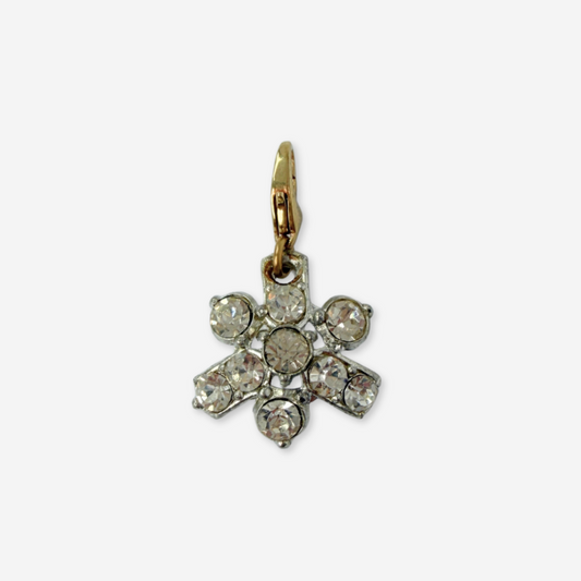 Vintage clear rhinestone charm pendant