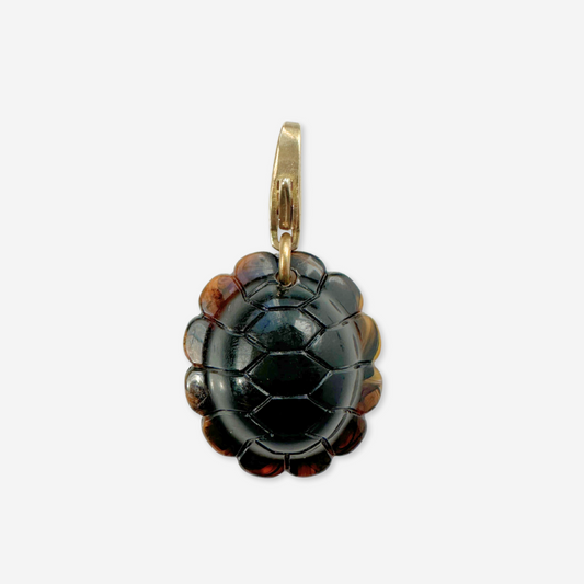 Vintage acrylic tortoise shell charm