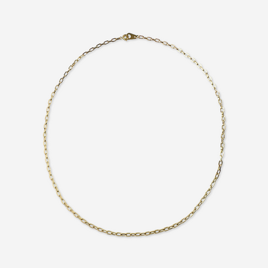 Thin gold plated blank cable chain