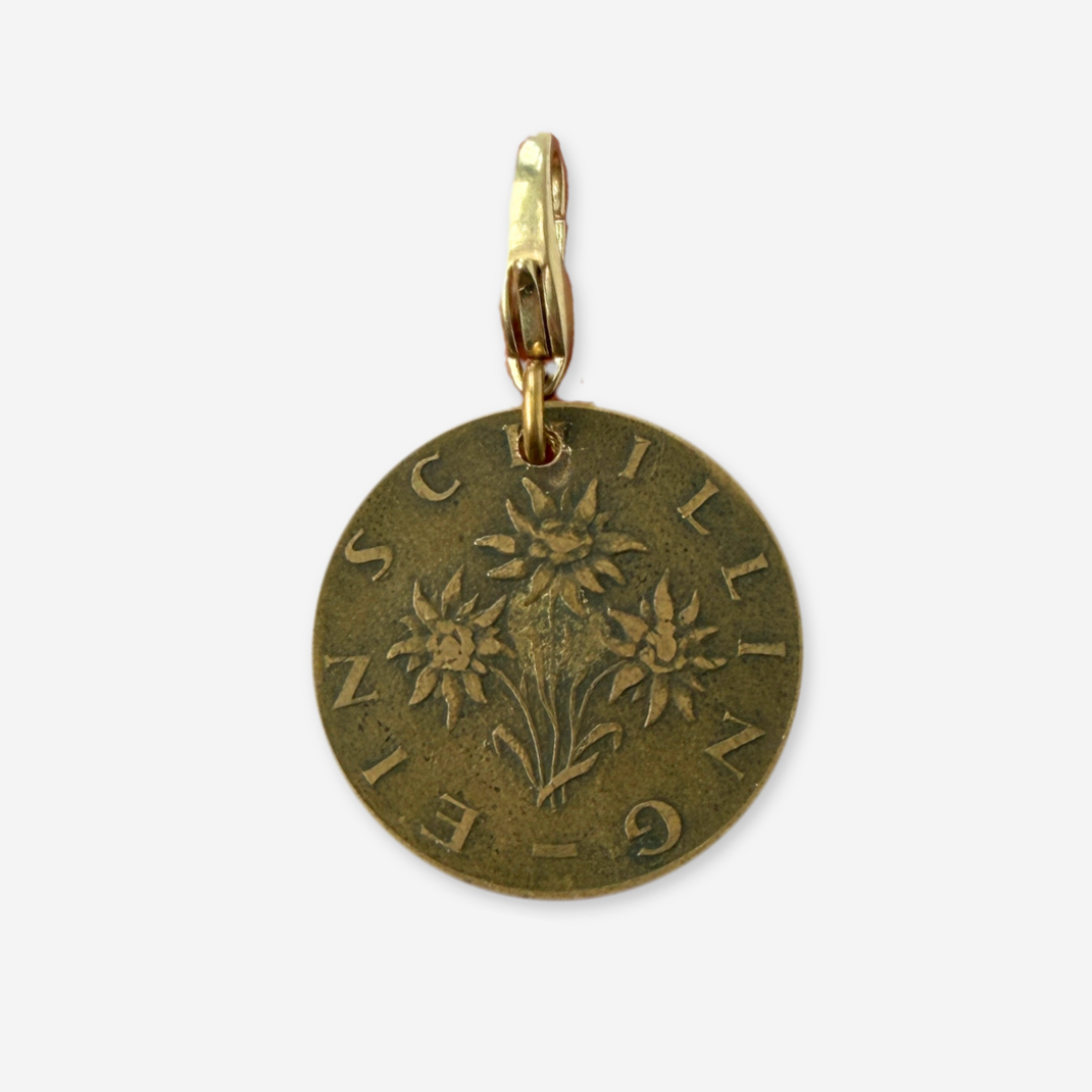 Vintage 1961 Austrian Schilling coin charm