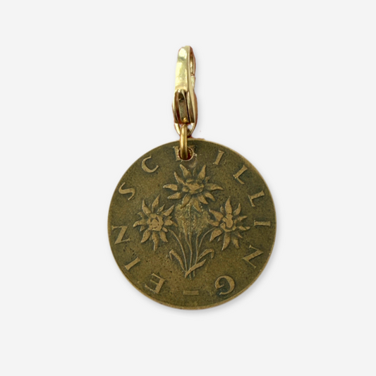 Vintage 1961 Austrian Schilling coin charm