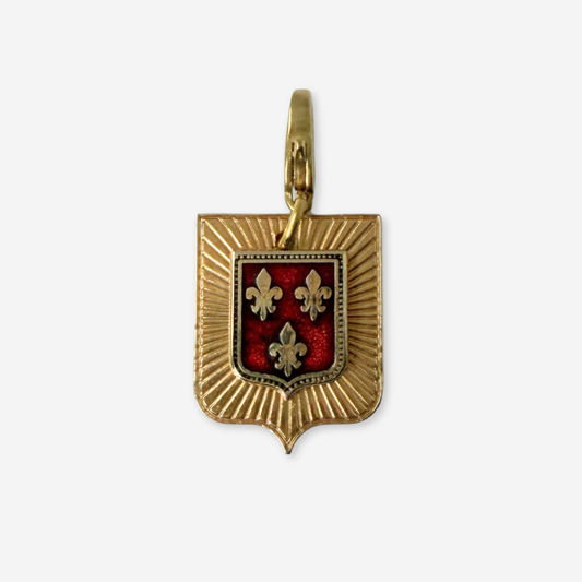 Refashioned vintage Heraldic Coat of arms charm