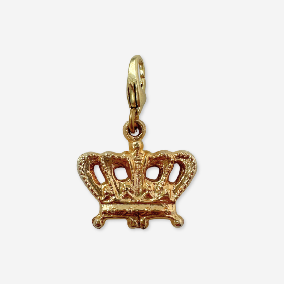 Vintage gold crown charm