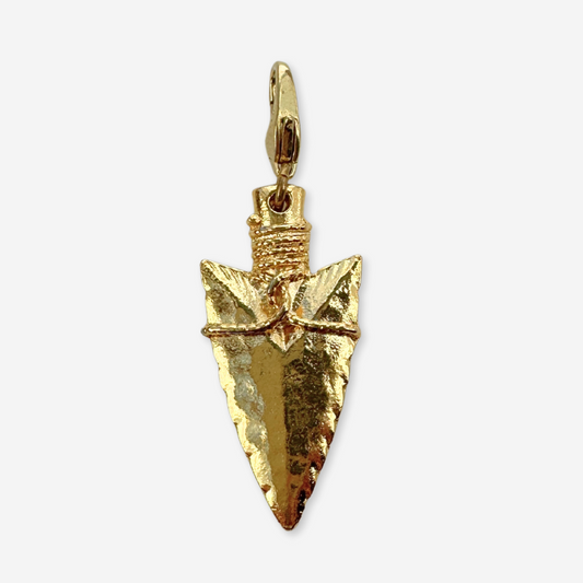 Vintage gold plated arrowhead charm