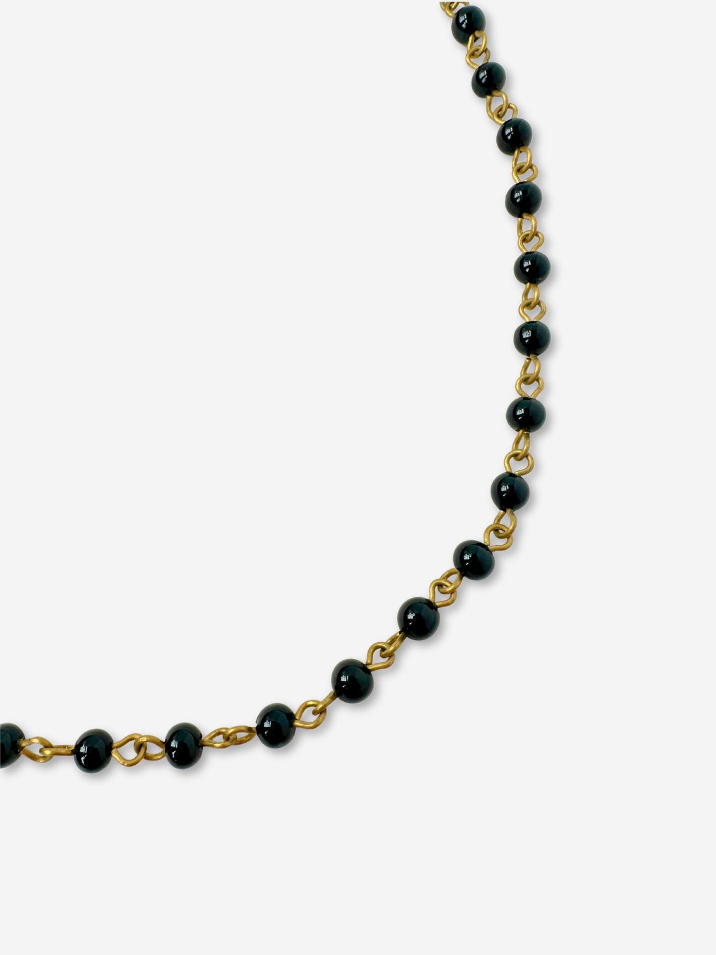 Blank black beaded chain with lobster claw clasp